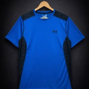 Under Armour HeatGear Fitted Athletic Shirt Men’s XL Blue Short Sleeve